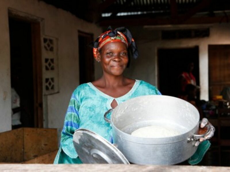 A Proud baker in the Congolese city of Masi Manimba