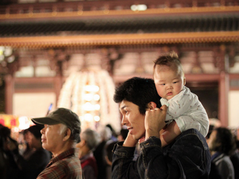A rare baby-spotting in Tokyo...