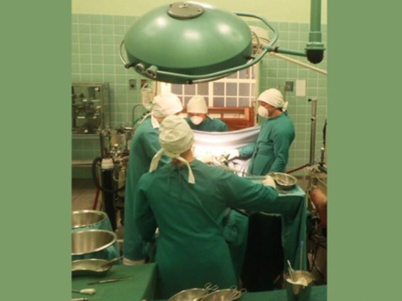 A recreation of Dr Barnard's first human heart transplantation in the Heart of Cape Town Museum