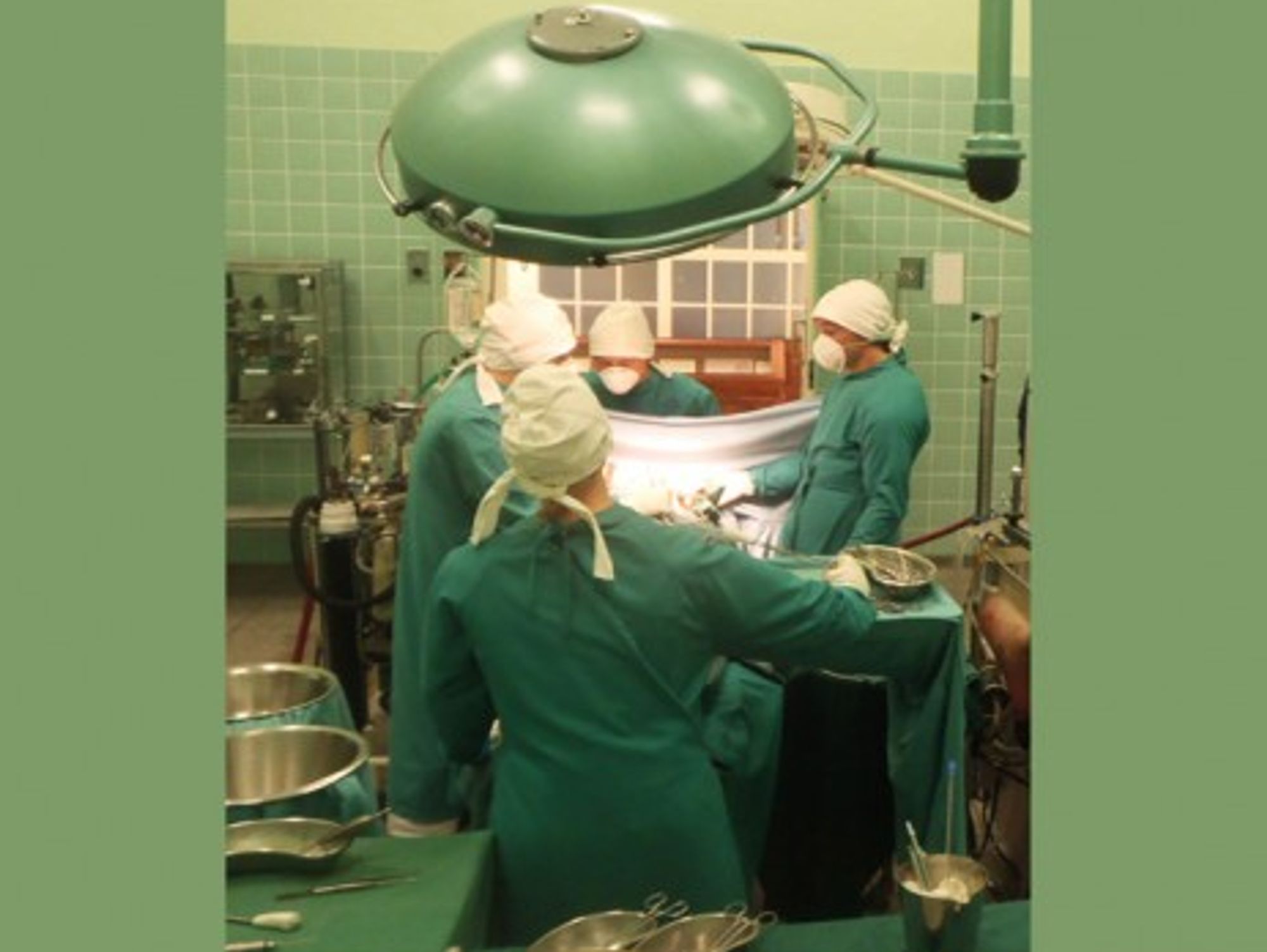 A recreation of Dr Barnard's first human heart transplantation in the Heart of Cape Town Museum