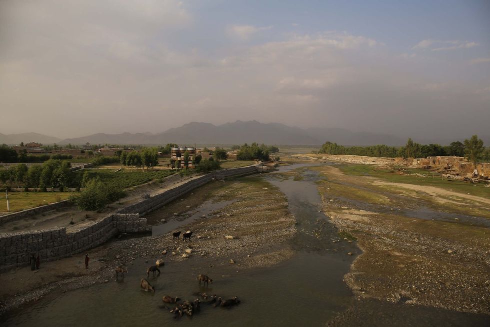 A river running through Jalalabad city.