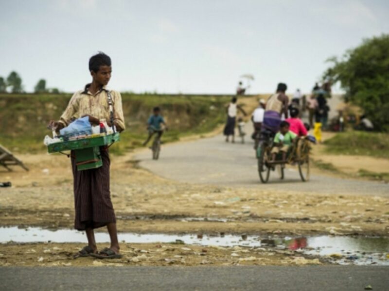 A Rohingya teen in a Myanmar camp for displaced persons.