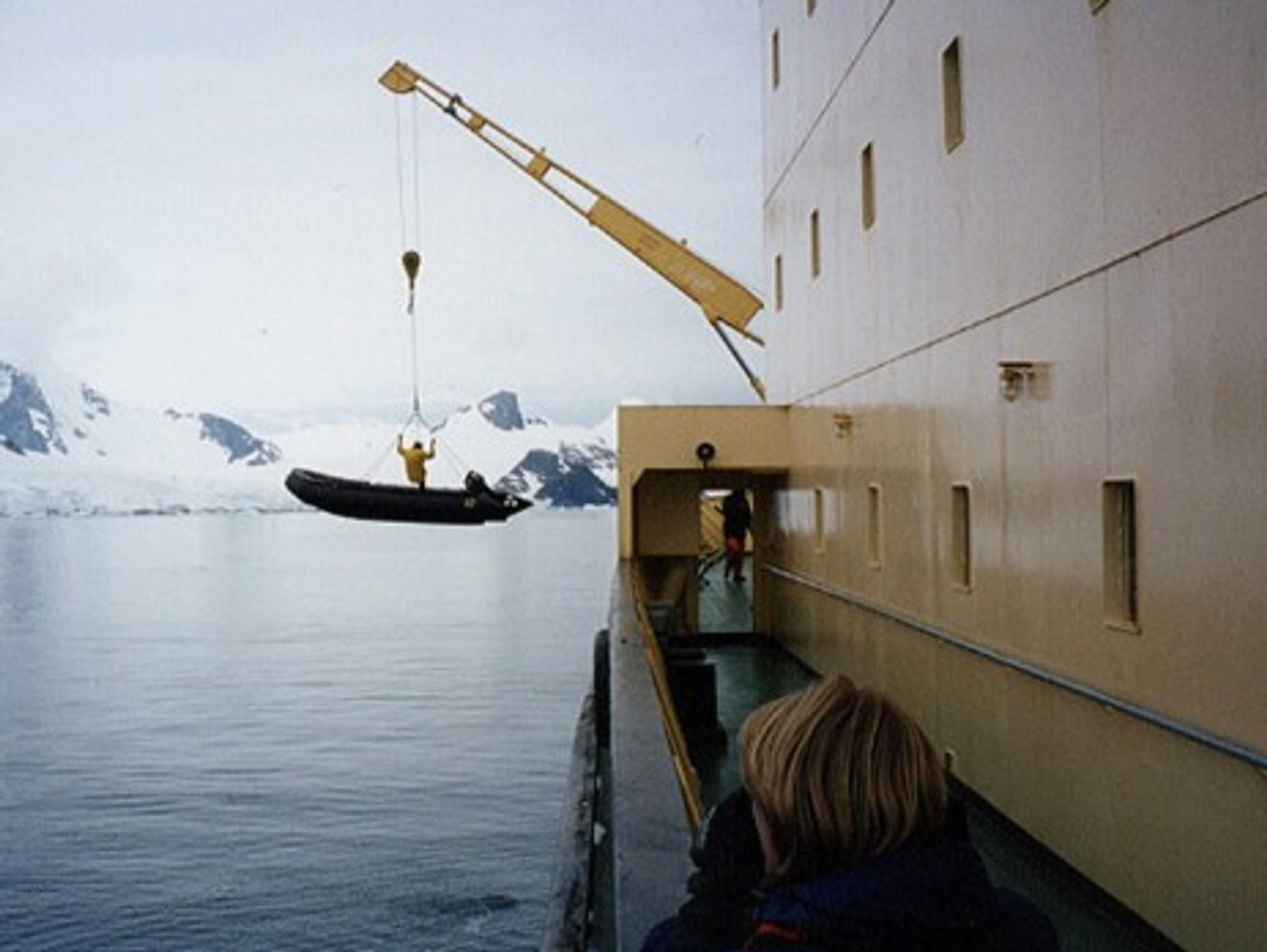 A Russian icebreaker ship in the Antarctic