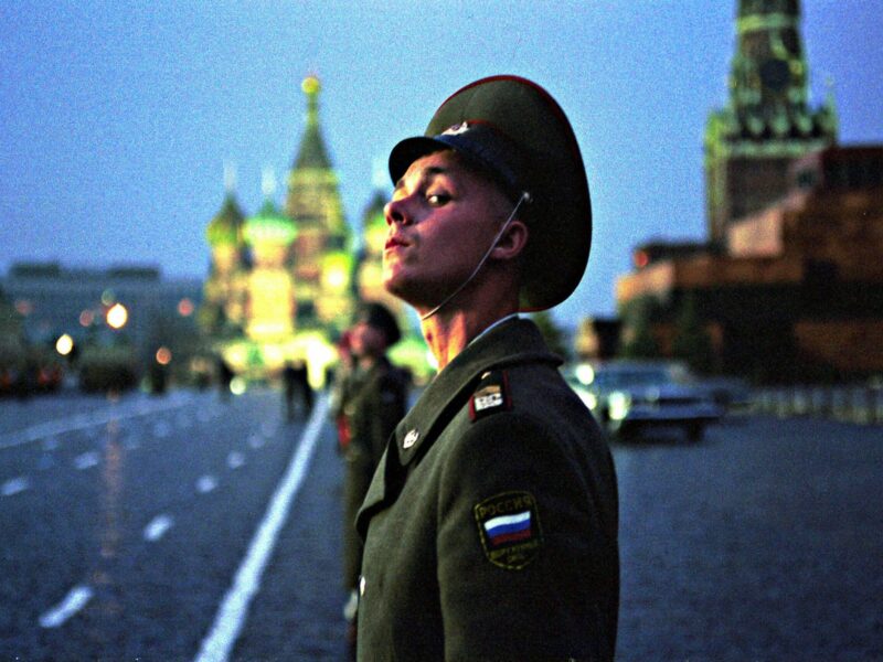 A Russian soldier in Moscow in 1999.