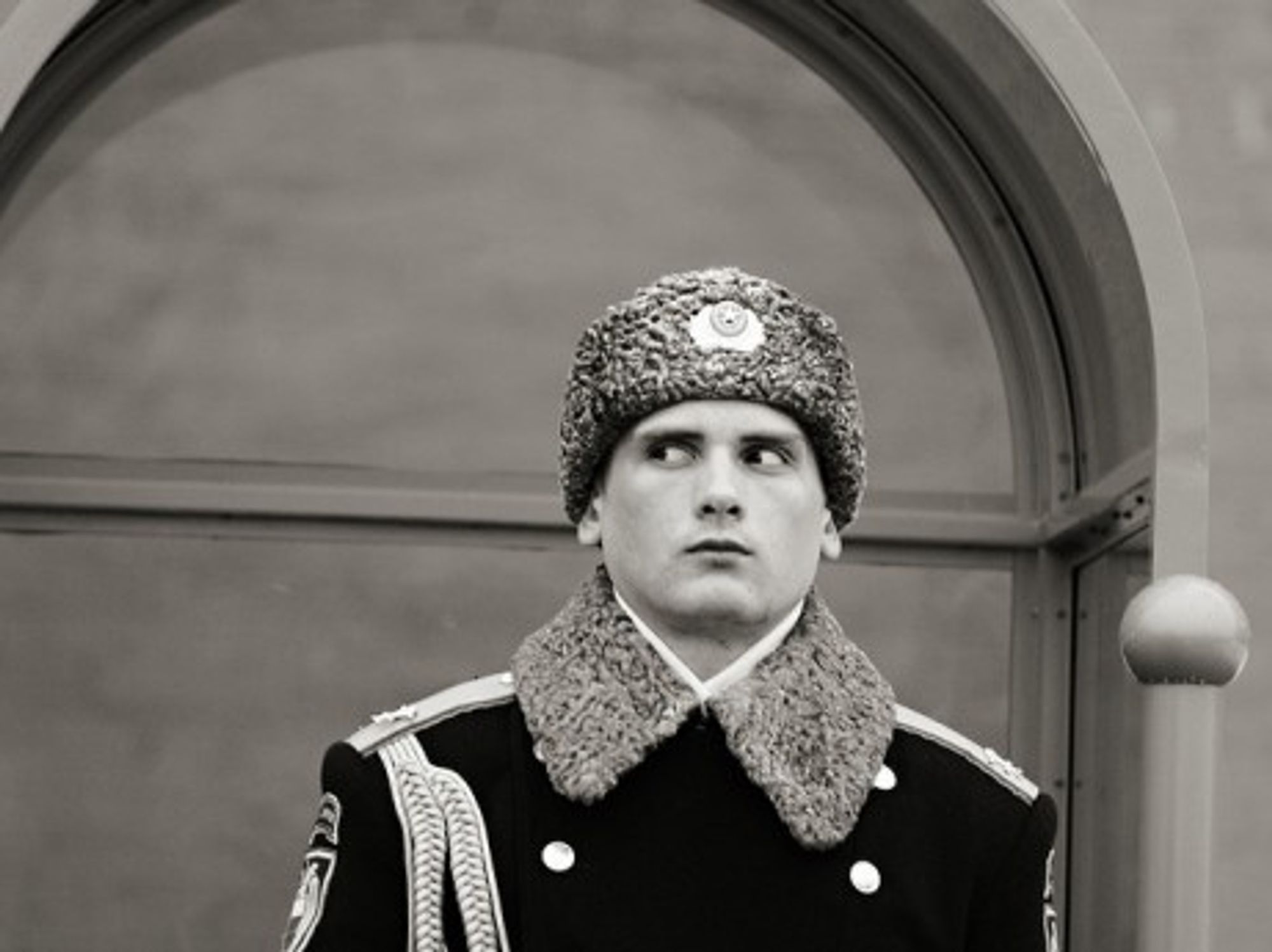 A Russian soldier suited and booted.