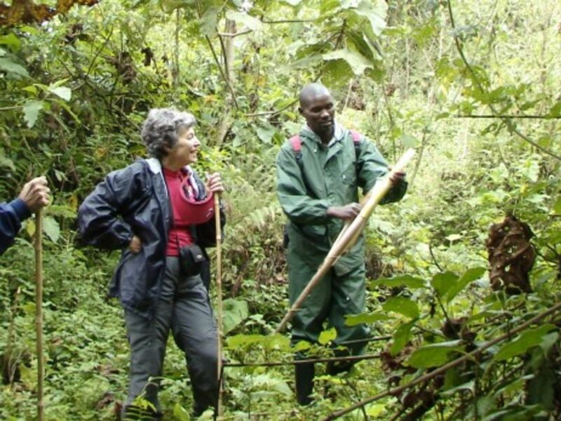 A Rwandan guide at the Volcanoes National Park.