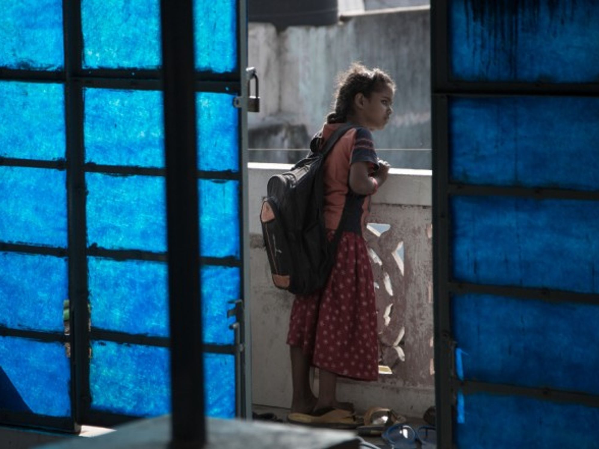 A schoolgirl in Chennai