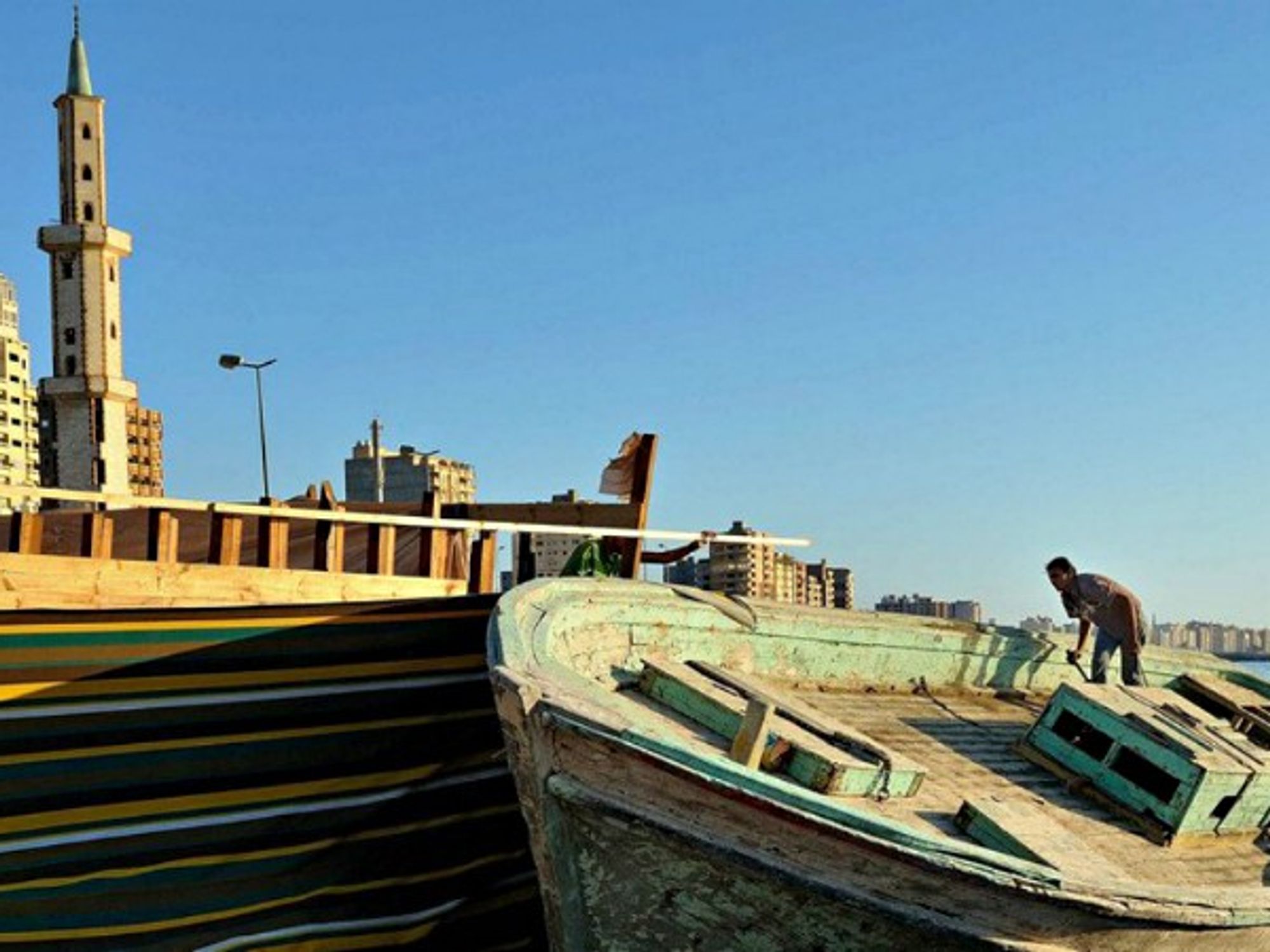 A shipyard in Alexandria