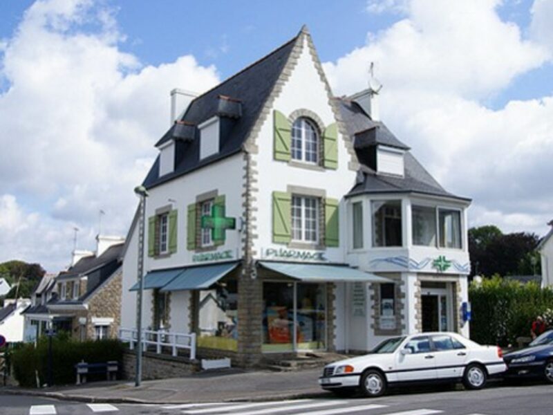 A small-town pharmacy in Brittany