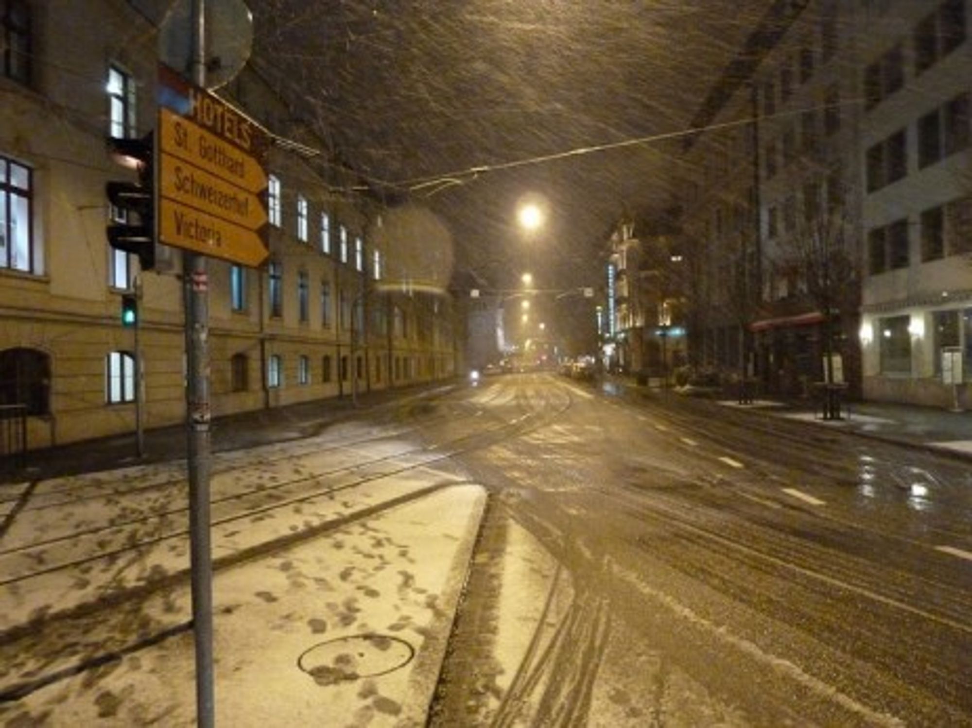 A snow storm in Basel, Switzerland (pppspics)