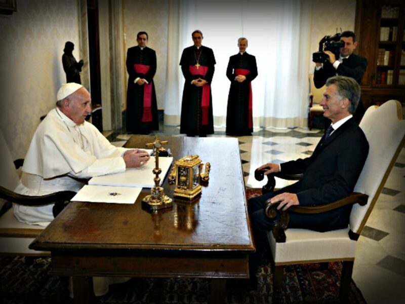 A stiff encounter last February at the Vatican