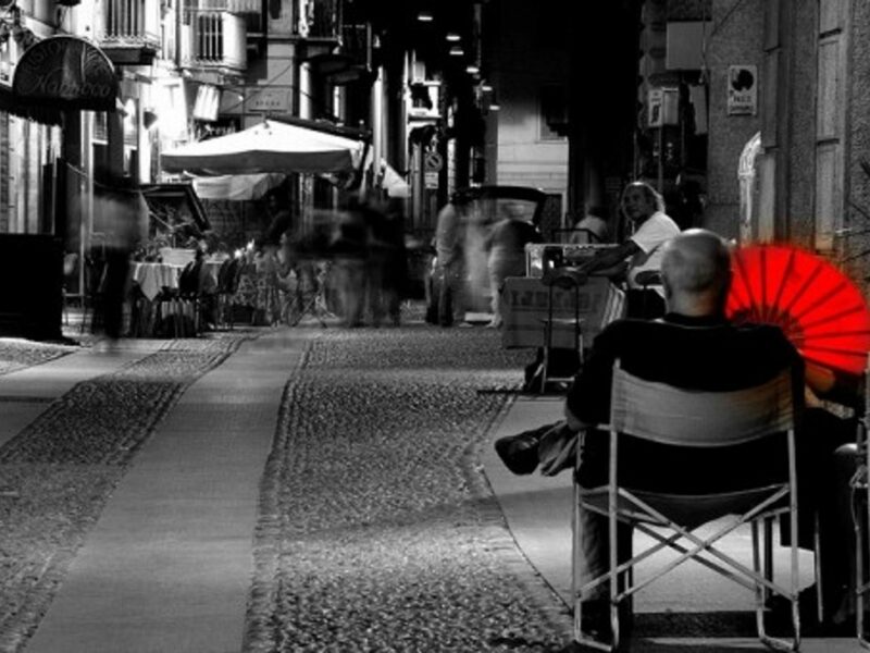 A street scene in Milan, Italy