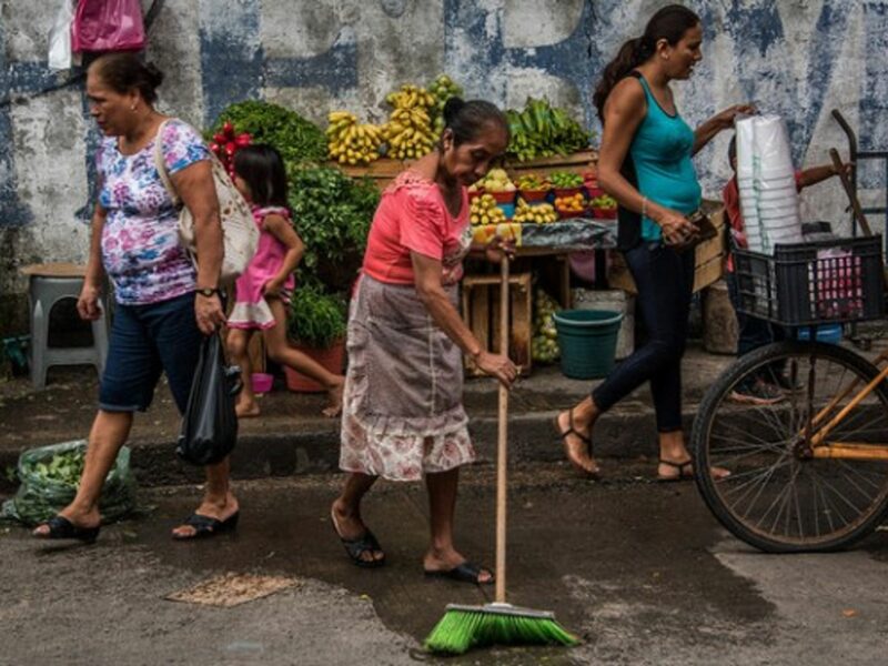 A street vendor in Mexico