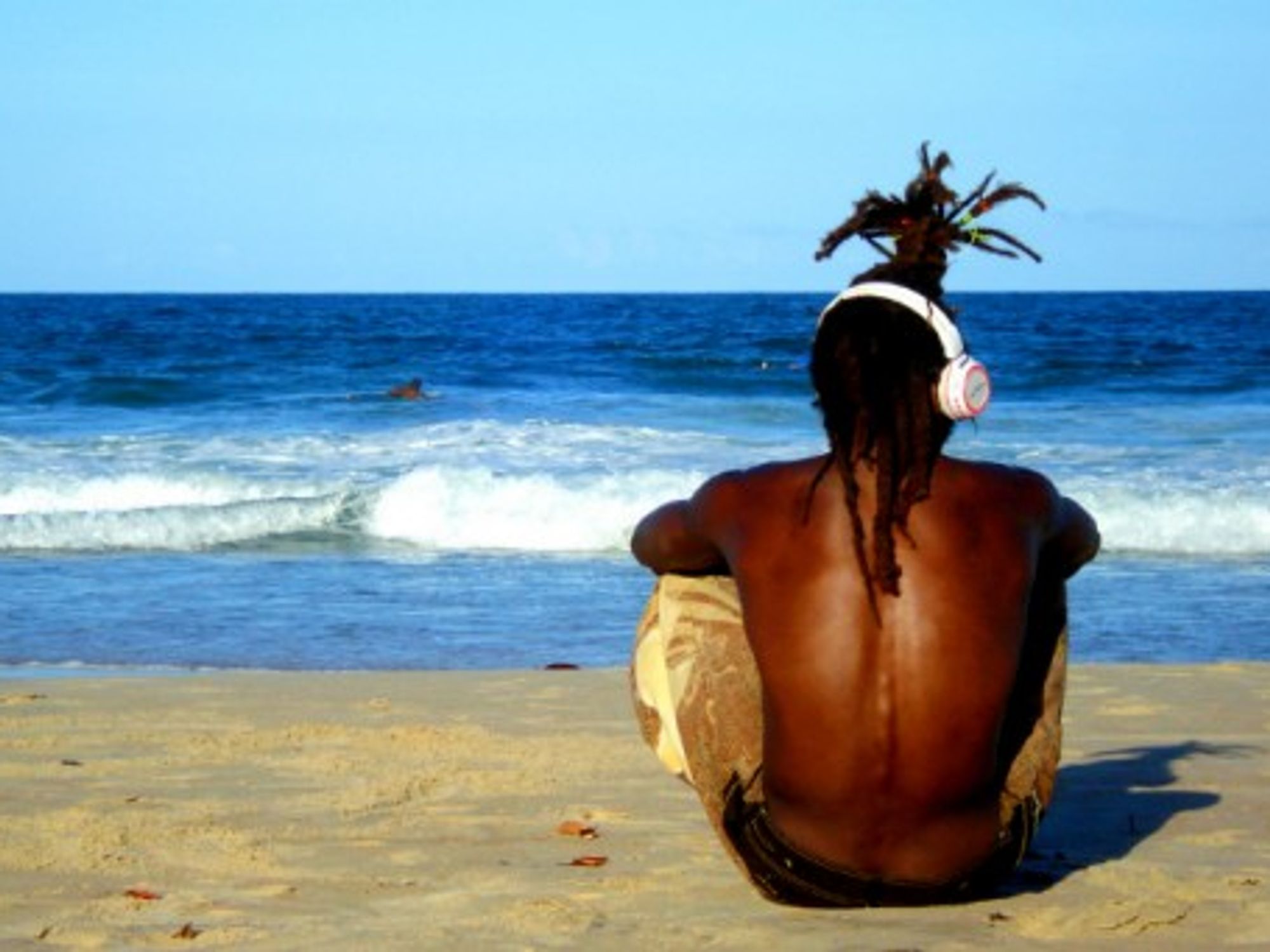 A sunny evening by the beach in Itacare, Brazil