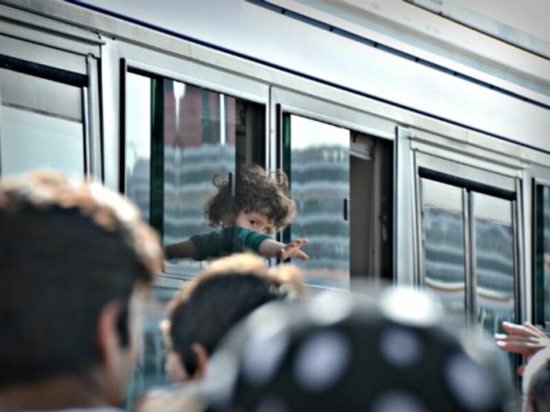 A Syrian refugee boy arriving in Athens on Sept. 6