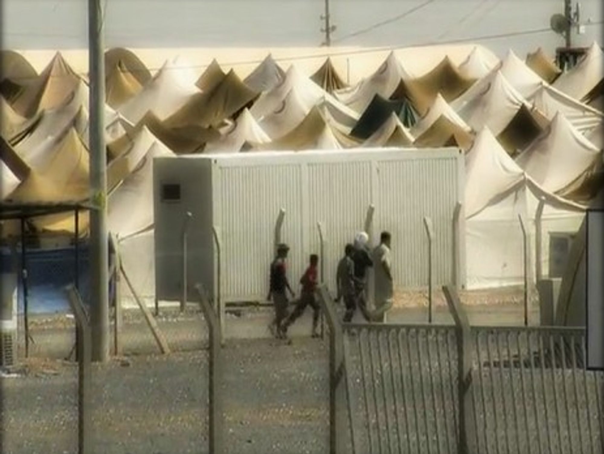 A Syrian refugee center on the Turkish border