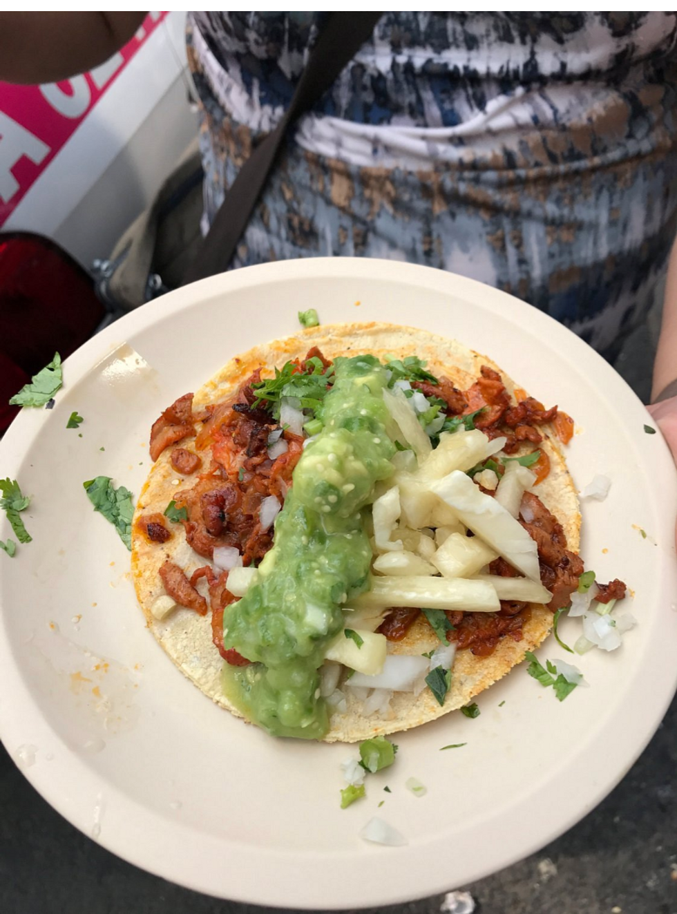 A taco from El Bajío