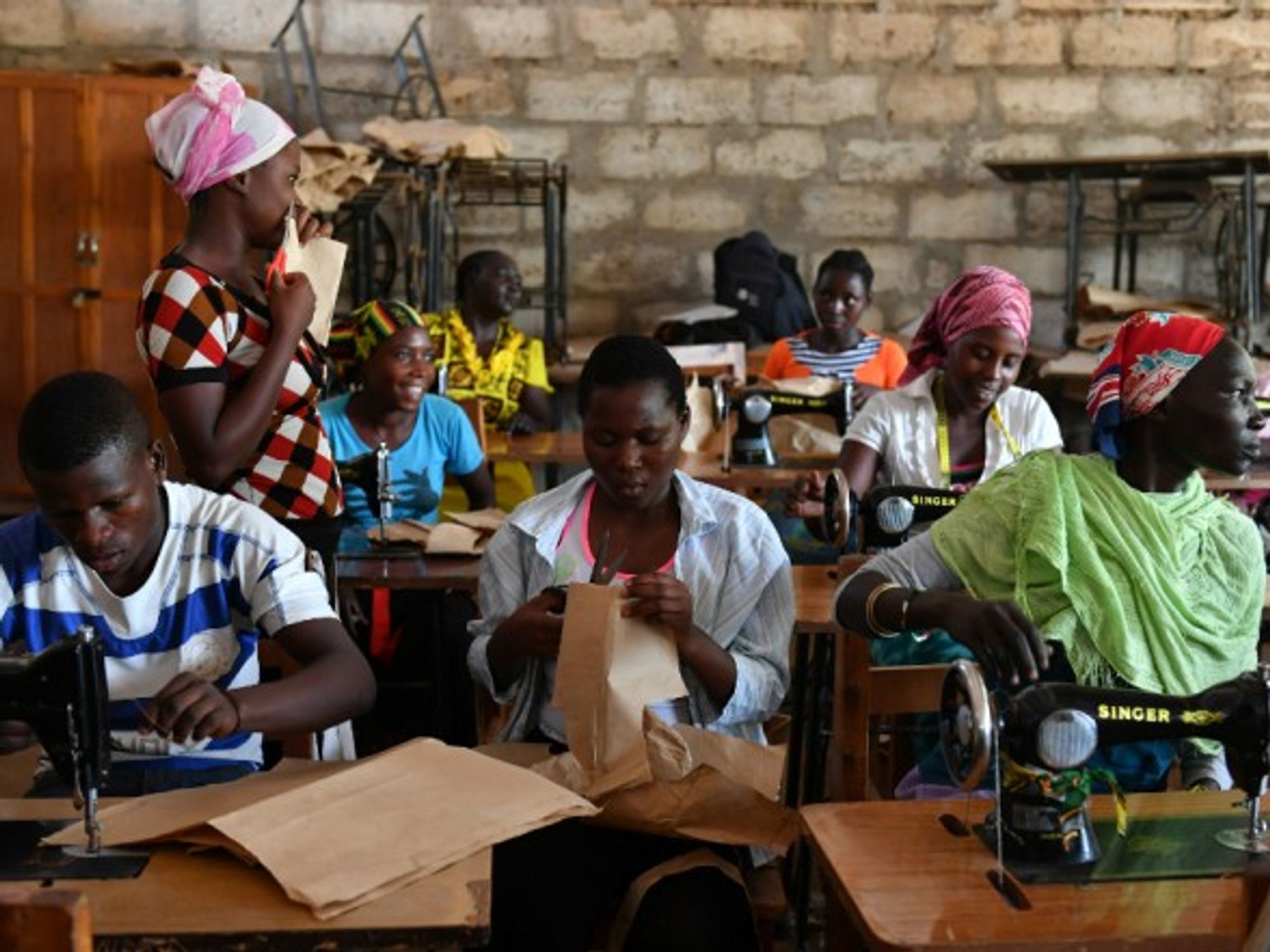 A tailoring class at the Kakuma refugee camp
