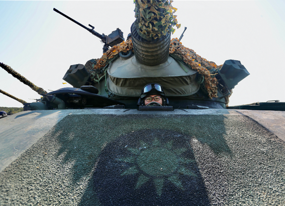 A tank deployed during the National Army Lunar New Year's Military Drill, in Taiwan.