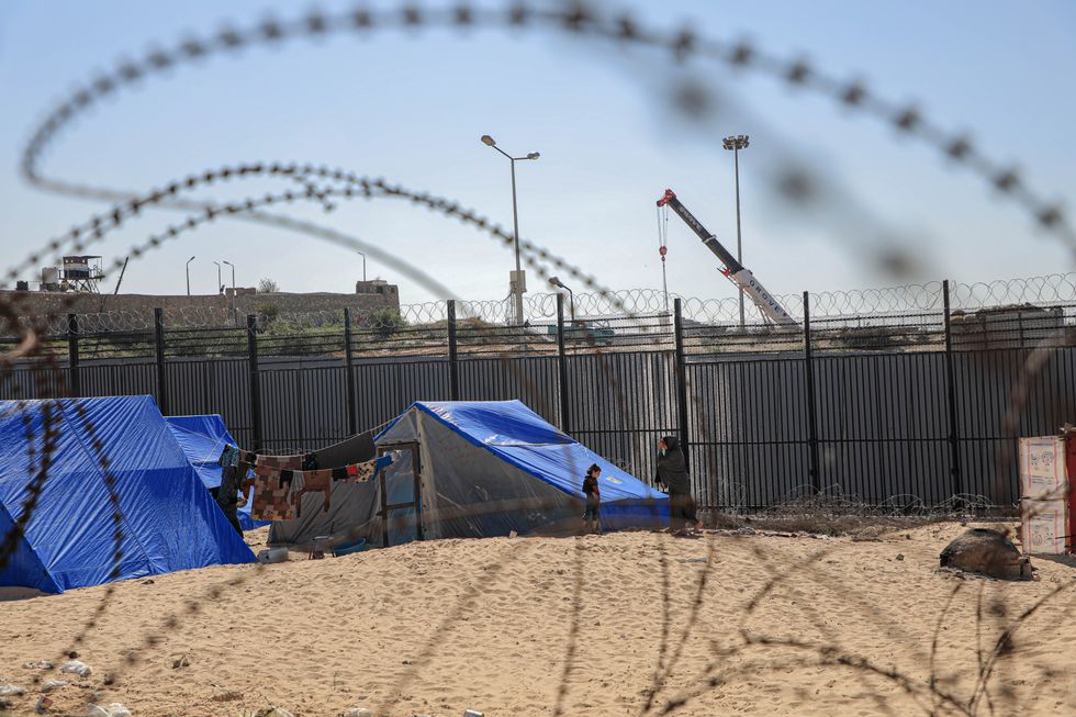 A temporary camp in Rafah, Gaza Strip, near the border with Egypt.