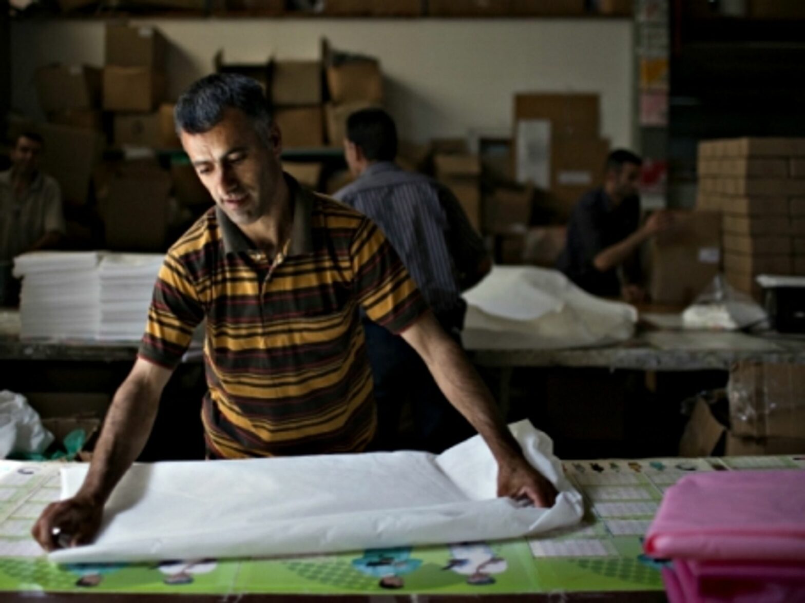 A textile factory in Barkan, in the northern West Bank