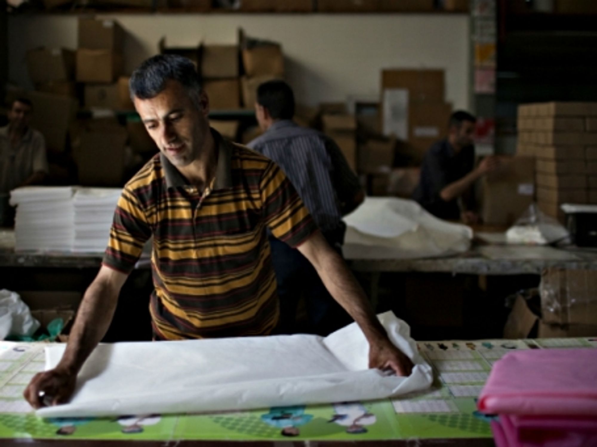 A textile factory in Barkan, in the northern West Bank