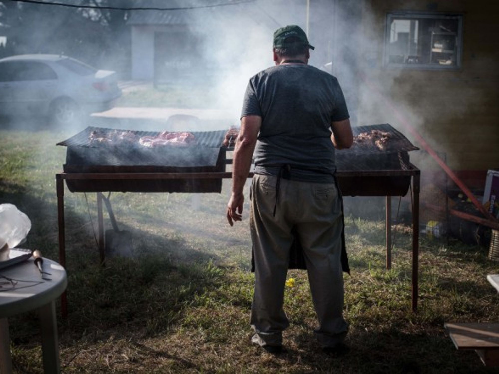 A traditional asado (grill, barbecue) in Buenos Aires