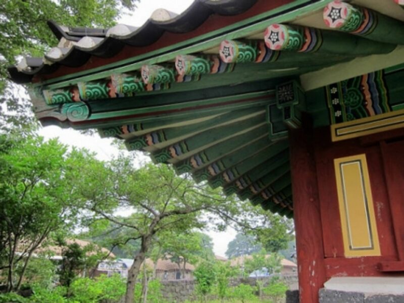 A traditional home on the South Korean island of Jeju