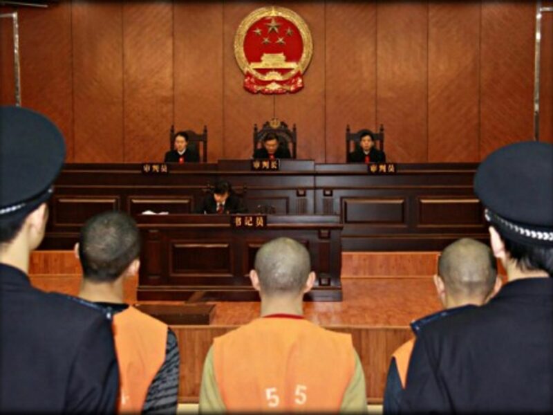 A trial in Chongqing, southwestern China