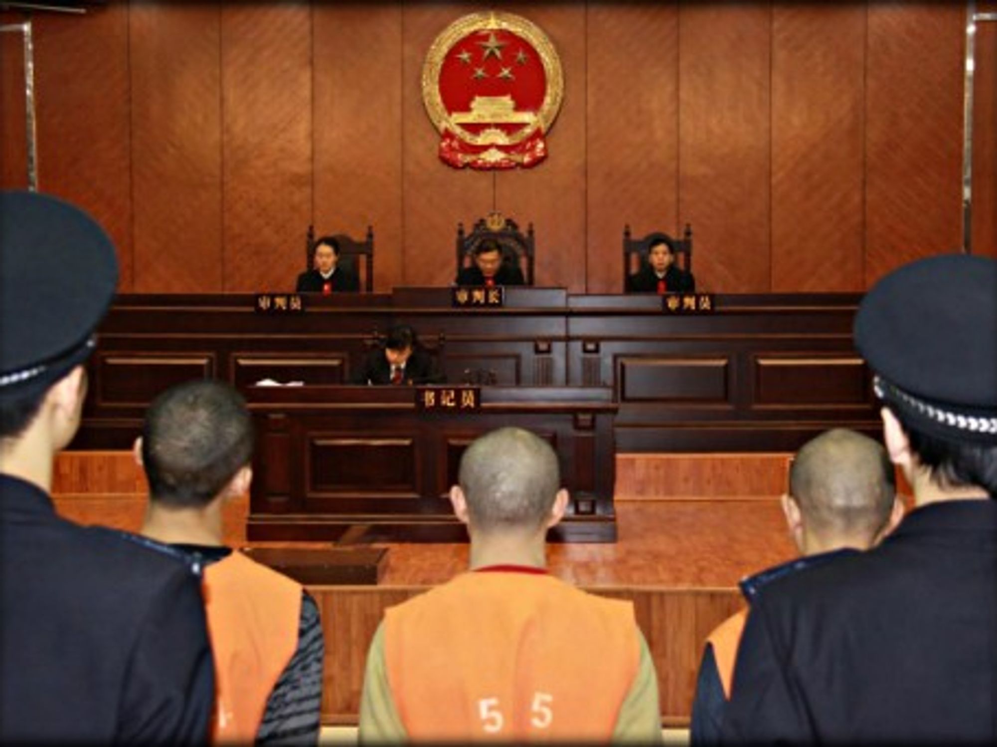 A trial in Chongqing, southwestern China