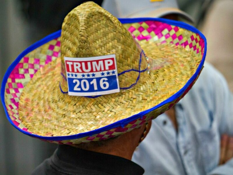 A Trump supporter in San Diego on May 27