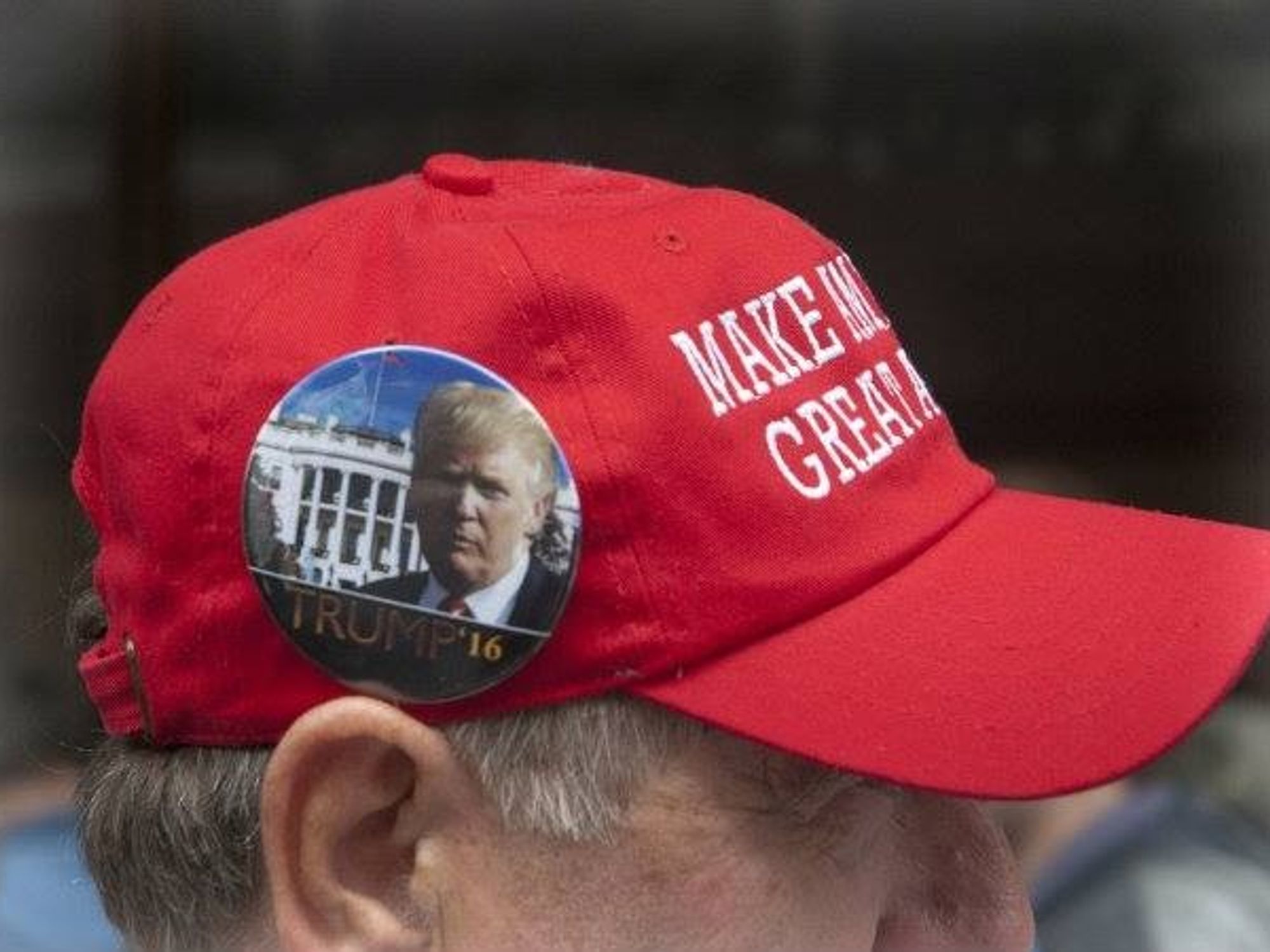 A Trump supporter last spring in Kansas City