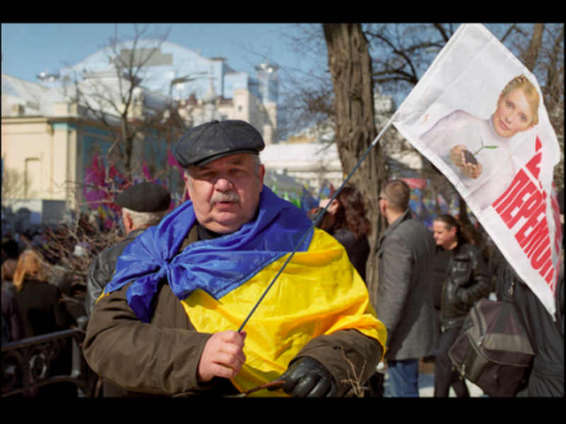 A Tymoshenko supporter in Kiev