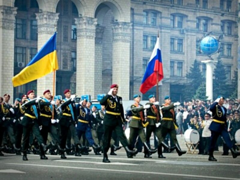 A Ukraine-Russia joint military parade in Kiev, back in 2010