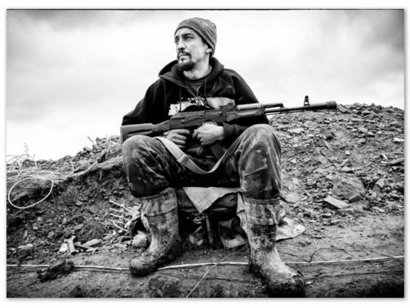 A Ukrainian soldier
