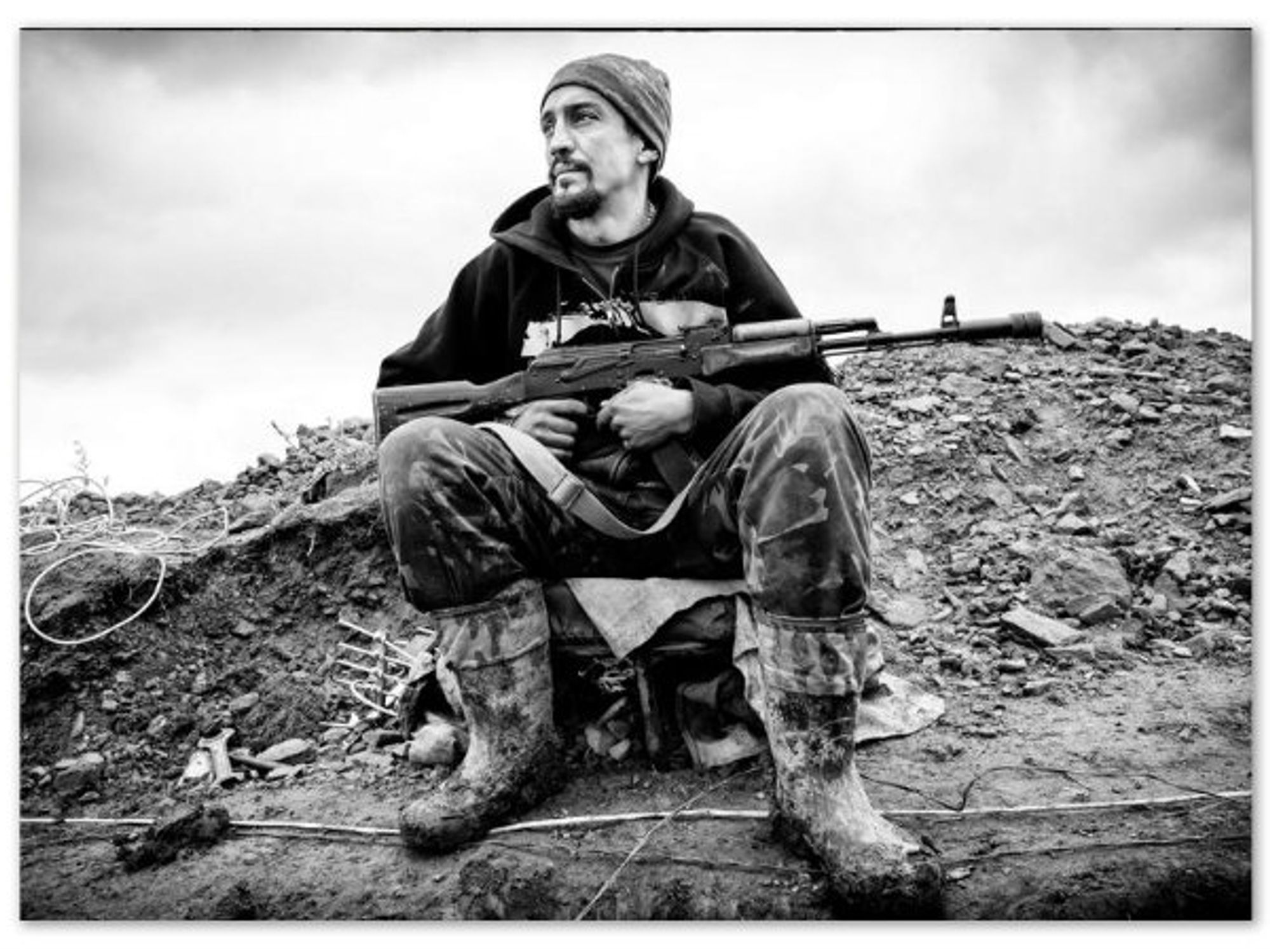 A Ukrainian soldier