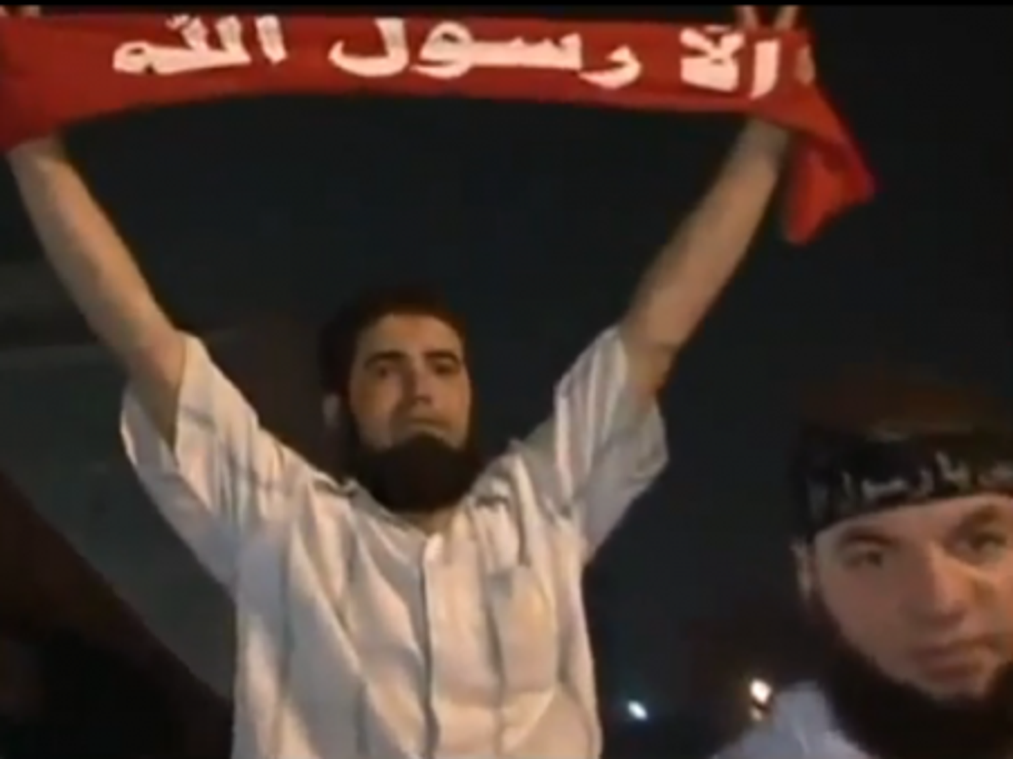 A video still of protests this week in Cairo