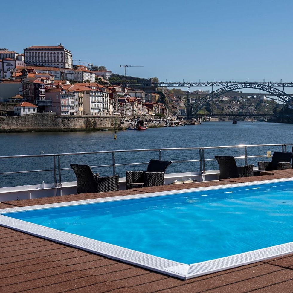 A view from a cruise ship in Porto, Portugal.