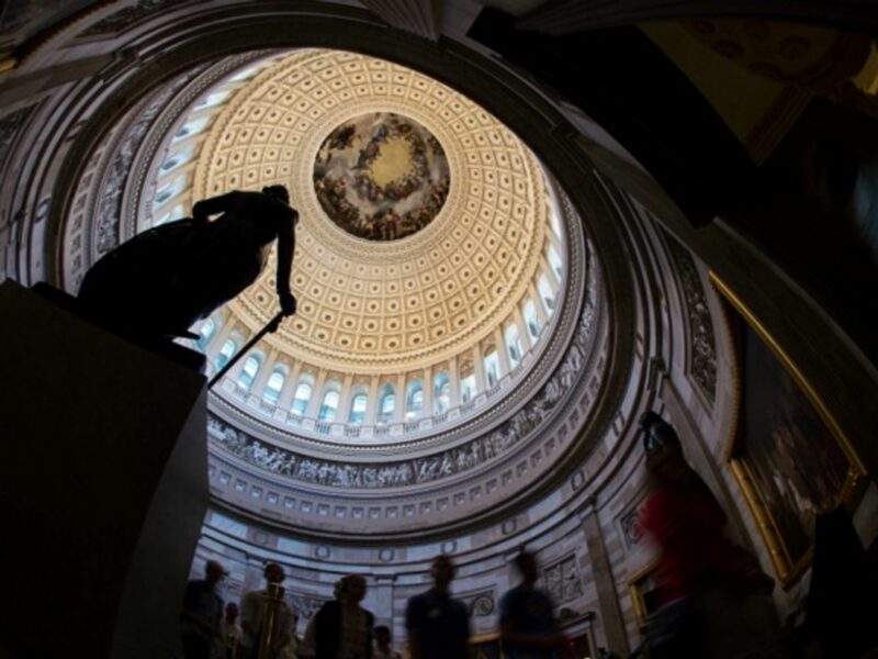 A view inside the Rotunda in Washington D.C.