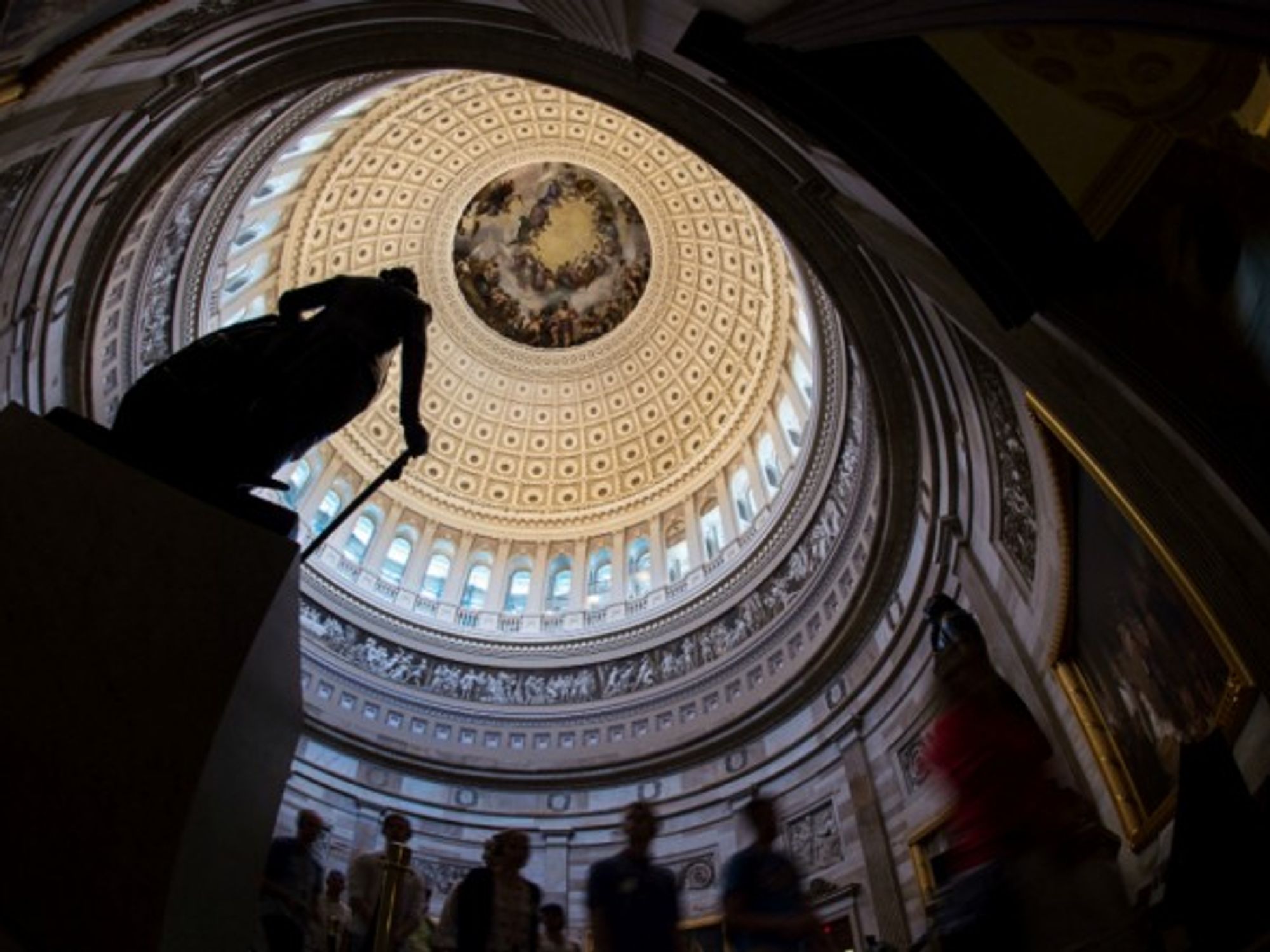 A view inside the Rotunda in Washington D.C.