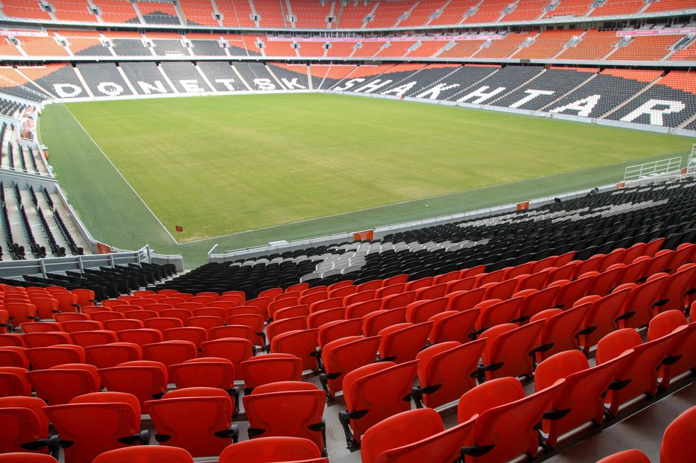 A view of the Donbass Arena football stadium in 2021