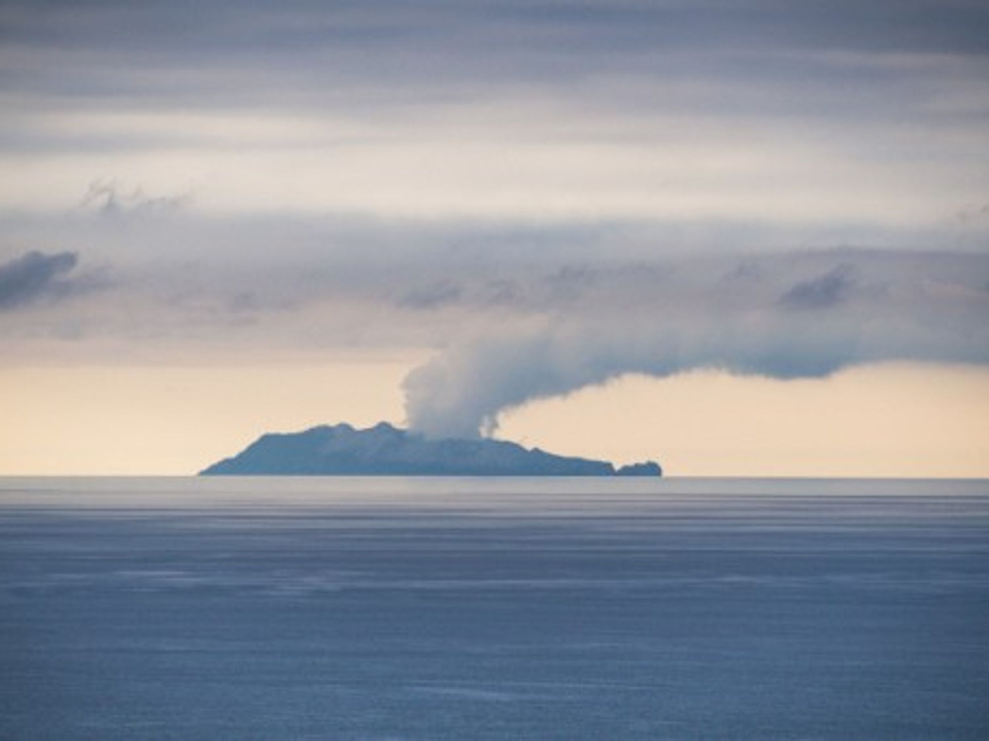 A view of the White Island, a New Zealand isle with an active volcano, in 2013.