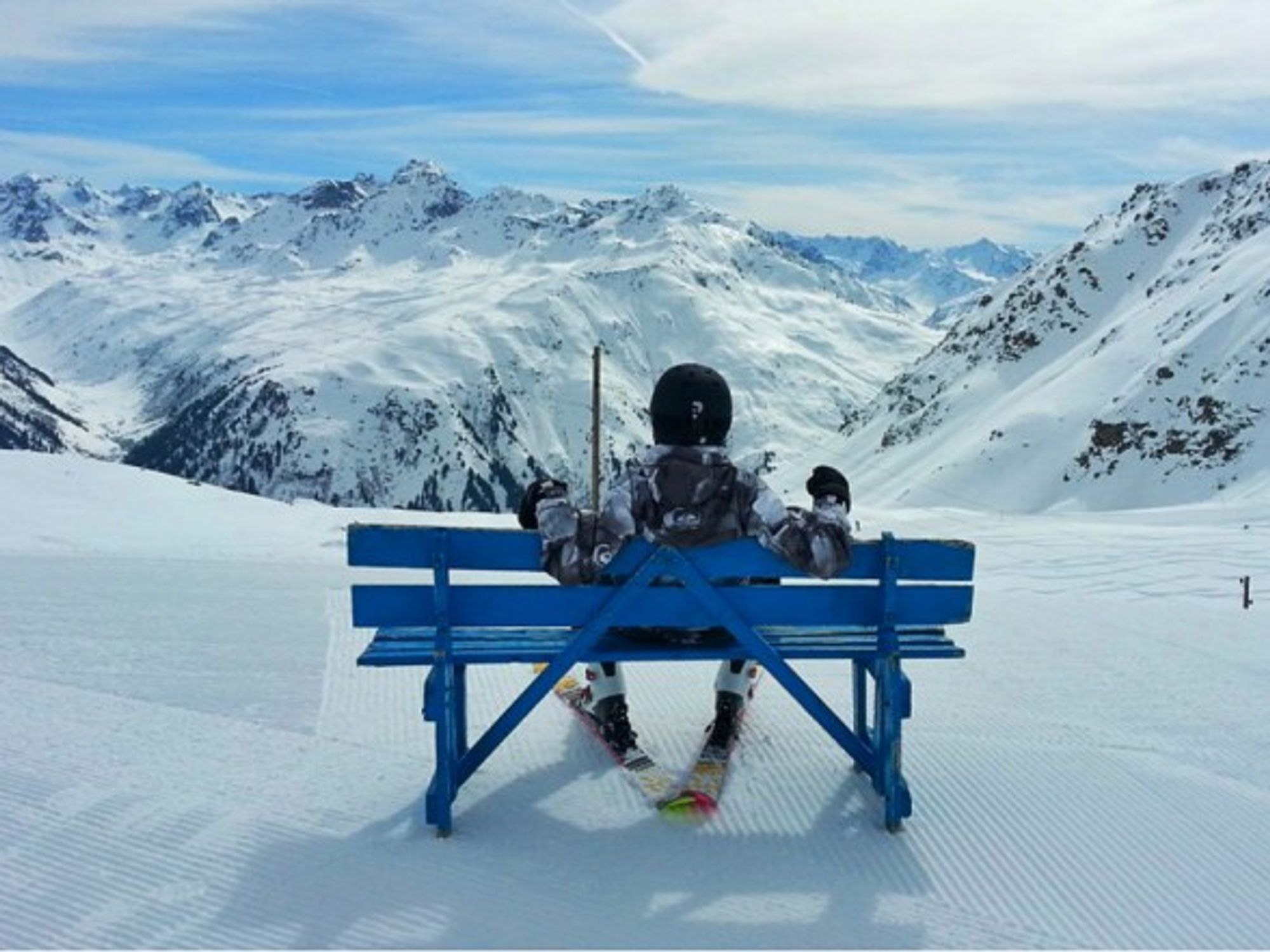 A view on the mountains in Davos