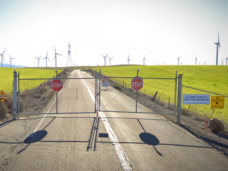 A view on wind turbines in Rio Vista, Solano County.
