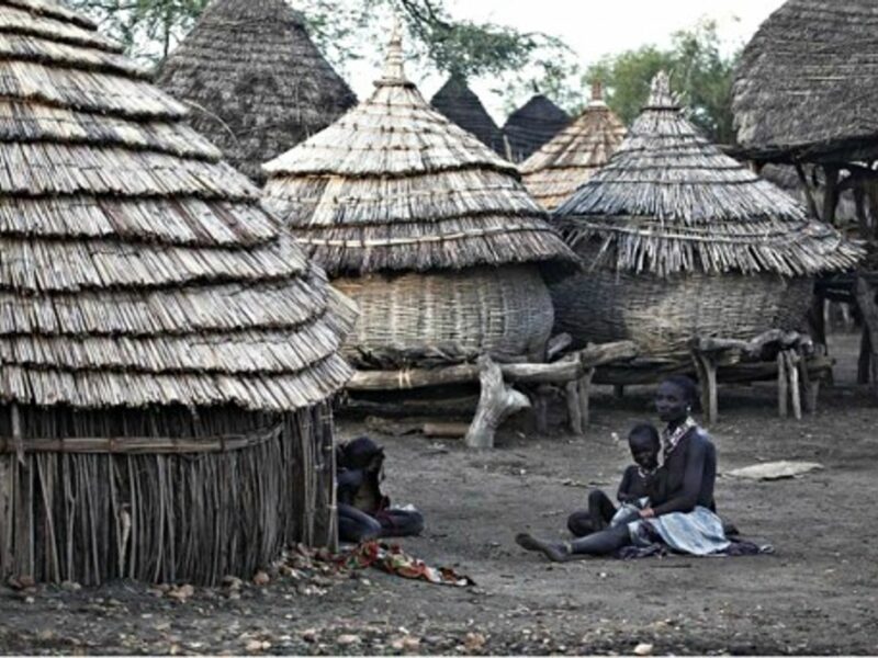 A village in South Sudan. One third of the country's population is facing severe famine risks.