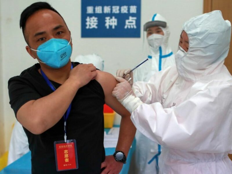 A volunteer from Wuhan during vaccine clinical trial