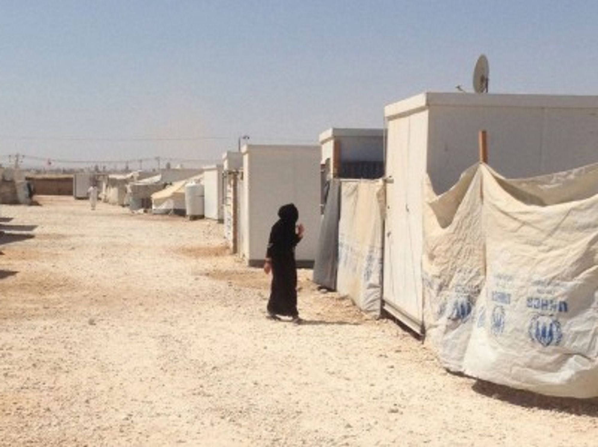 A woman at the Zaatari camp for Syrian refugees in Jordan