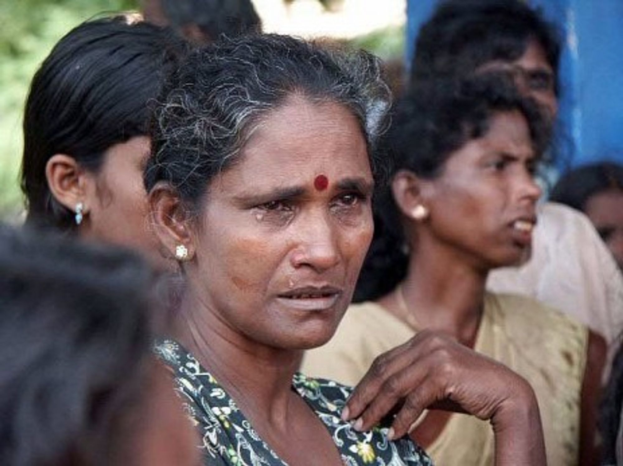 A woman displaced in Sri Lanka's civil war in 2008. (trokilinochchi)
