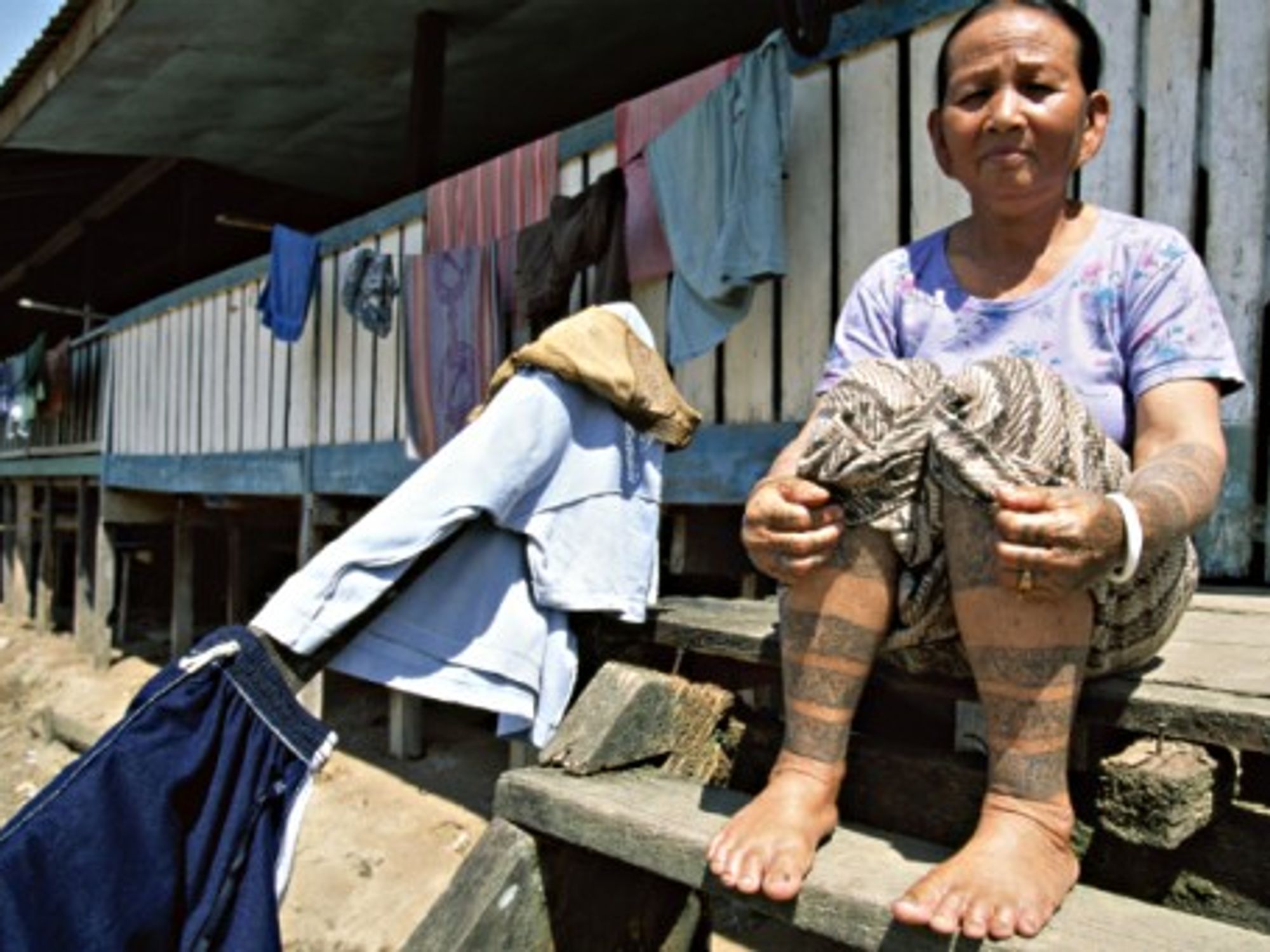 A woman from the Kenyh tribe in Borneo's state of Sarawak