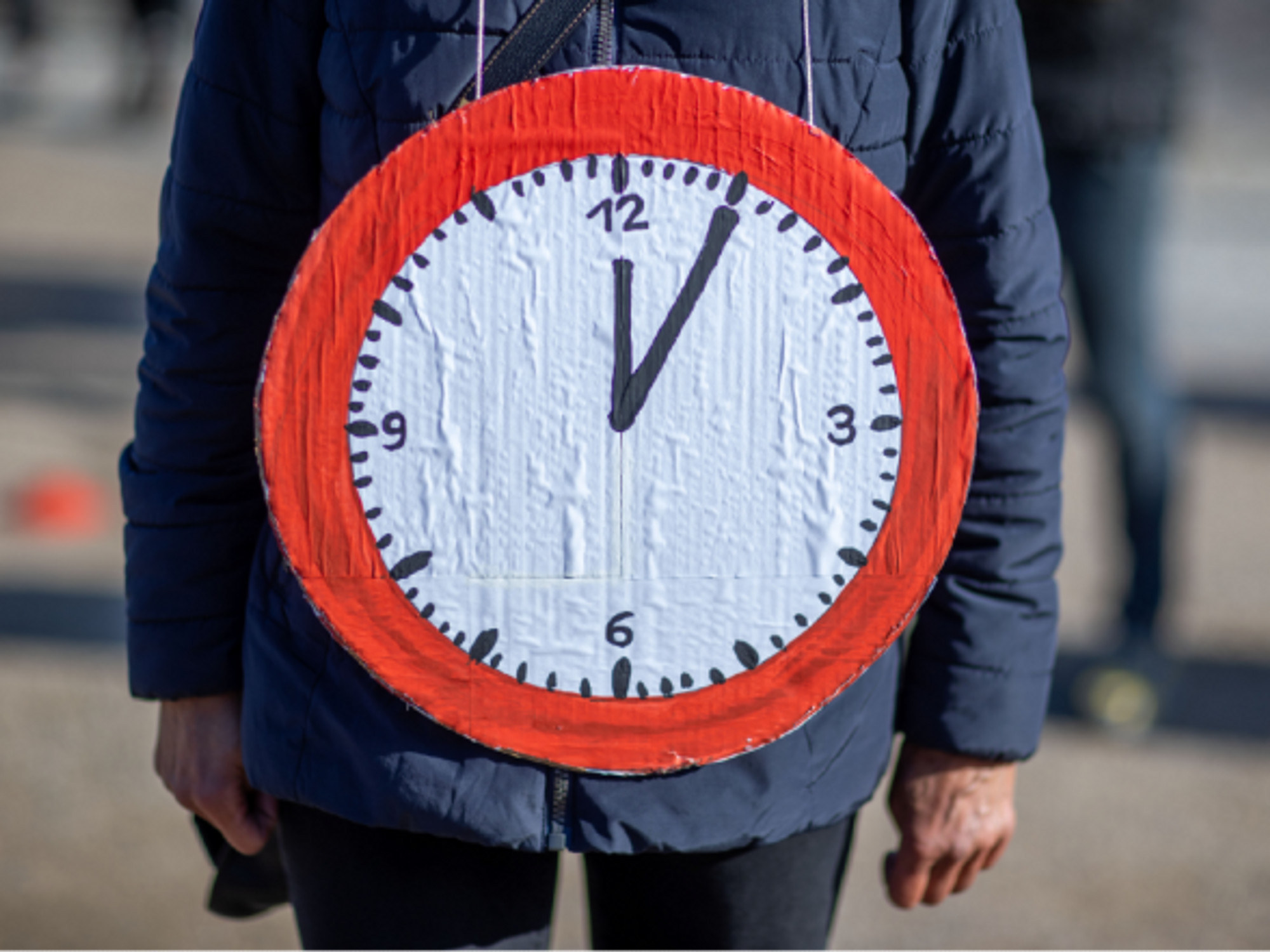 A woman protests against COVID restrictions in Schwerin, Germany, in April 2021.